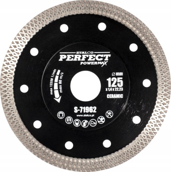 Zdjęcie Tarcza diamentowa do ceramiki 125 Stalco Powermax