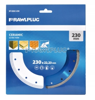 Zdjęcie Tarcza do cięcia ceramiki Rawlplug RT-DDC-230 230x22,2 mm