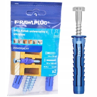 Zdjęcie Rawlplug Kołek uniwersalny 14x70mm z wkrętem 2szt