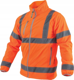 Zdjęcie Kurtka softshell ostrzegawcza NEON ; L pomarańczowa S-44045