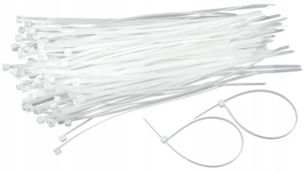 Zdjęcie Opaska kablowa zaciskowa biała 80x 2.5mm 100sztuk