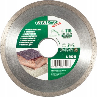 Zdjęcie Tarcza tnąca Stalco S-29211 115 x 22,2mm do betonu
