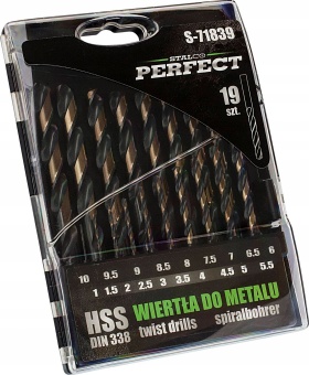 Zdjęcie Wiertła o metalu hss 19.el STALCO PERFECT S-71839