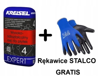 Zdjęcie Kreisel EXPERT 4 BIAŁY klej do płytek WYSOKOODKSZTAŁCALNY S2 25KG + STALCO