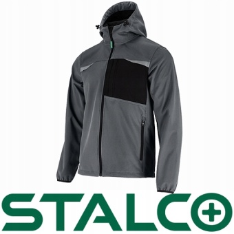Zdjęcie Kurtka softshellowa męska STALCO z polarem szara Rock softshell r. XXL